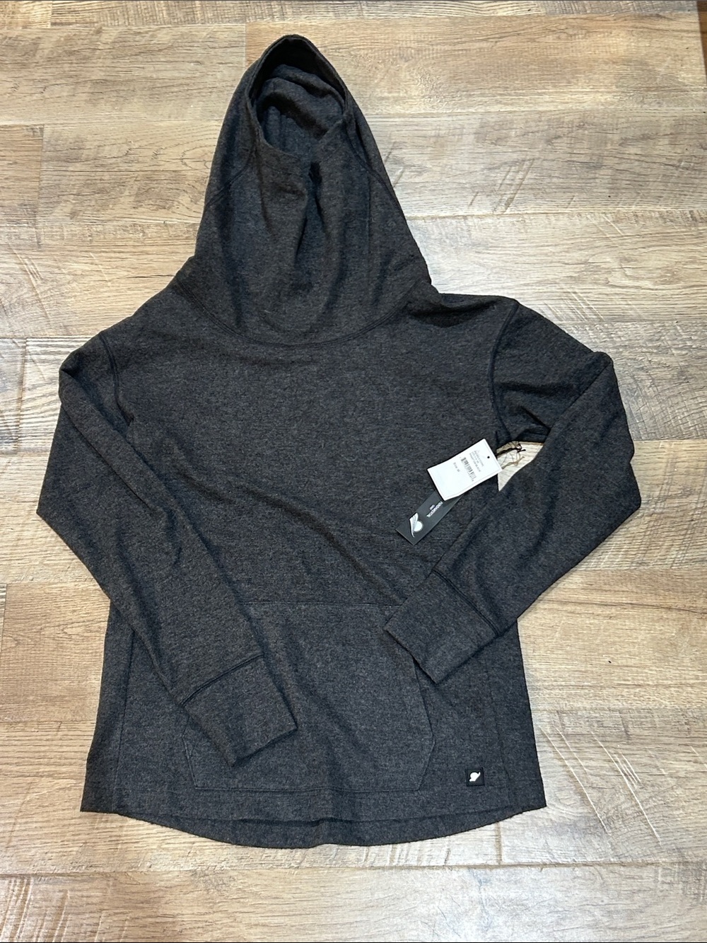 Women's Charcoal Hooded Pullover Sweatshirt - Unbranded